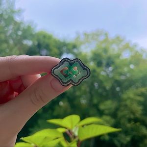 Jade Sterling Silver Pin/Brooch